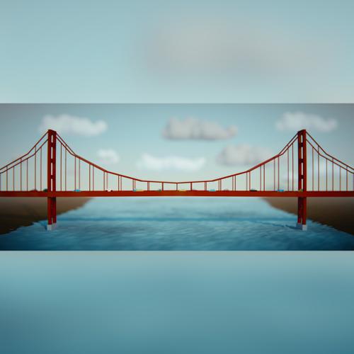 Low Poly Golden Gate preview image